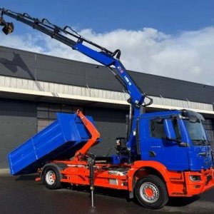 foto Zánovní Eur6 kontejner + HIAB + vana