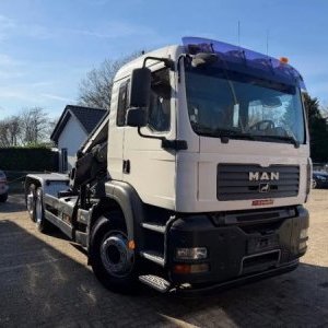 foto 6x2 MAN hák. kont. nosič + HIAB