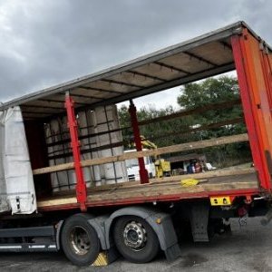foto Eur6 BDF 7.3+7.3m MAN 6x2 +18t tandem lowdeck přívěs Fliegl/Krone
