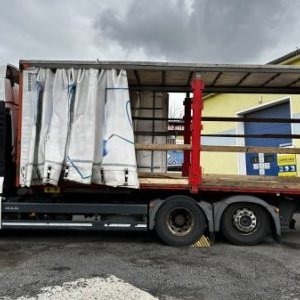 foto Eur6 BDF 7.3+7.3m MAN 6x2 +18t tandem lowdeck přívěs Fliegl/Krone