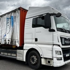 foto Eur6 BDF 7.3+7.3m MAN 6x2 +18t tandem lowdeck přívěs Fliegl/Krone