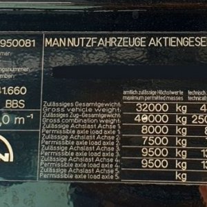 foto pera! 250t tahač 8x4 hydr. MAN TGA 41.660